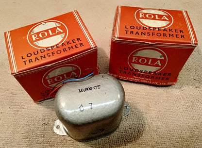 ROLA speaker transformers. NOS