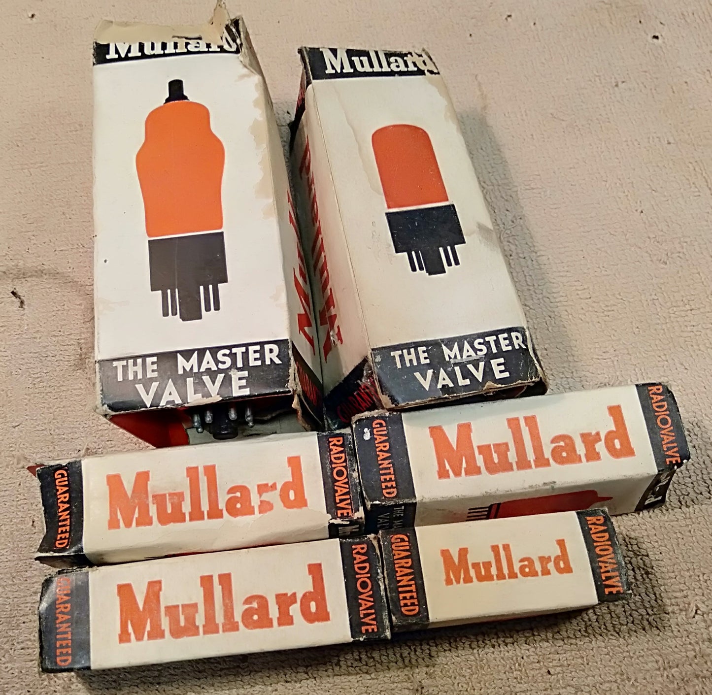Mullard valves. NOS